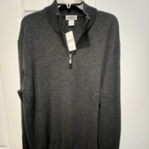 Piattelli XXL NWT gray 100% cashmere sweater